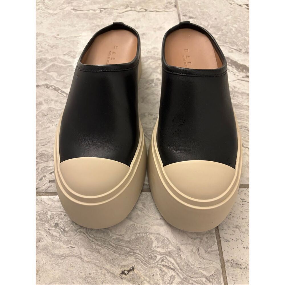 NWOB MARNI Black leather Pablo sabot, $875 Sz 38 - Picture 4 of 10